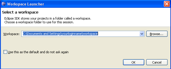 Select a workspace location